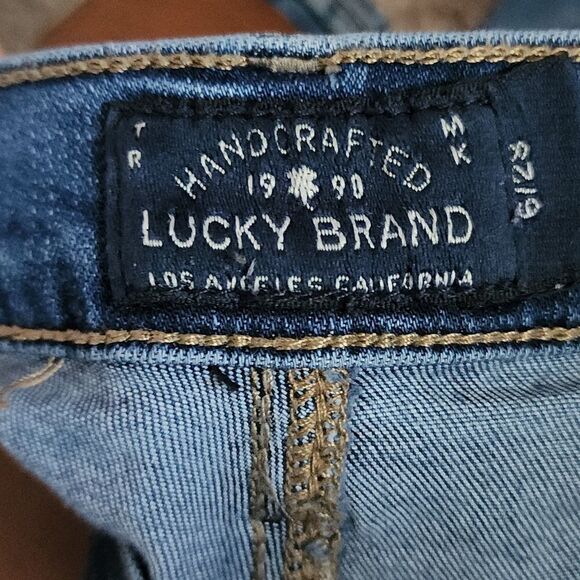 𝅺lucky Brand Brooke Mid Rise Legging medium rinse 6 / 28 distressed - Picture 5 of 14